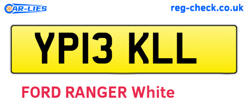 YP13KLL are the vehicle registration plates.