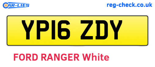 YP16ZDY are the vehicle registration plates.