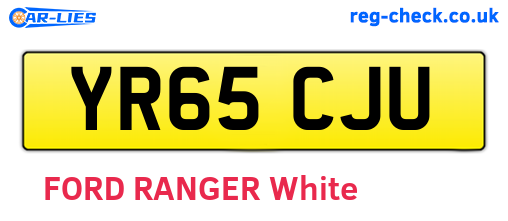 YR65CJU are the vehicle registration plates.
