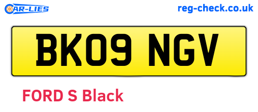 BK09NGV are the vehicle registration plates.