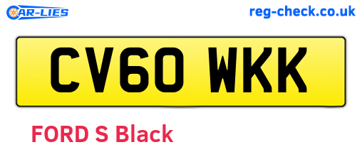 CV60WKK are the vehicle registration plates.