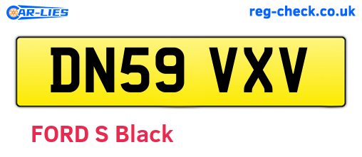 DN59VXV are the vehicle registration plates.