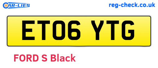 ET06YTG are the vehicle registration plates.