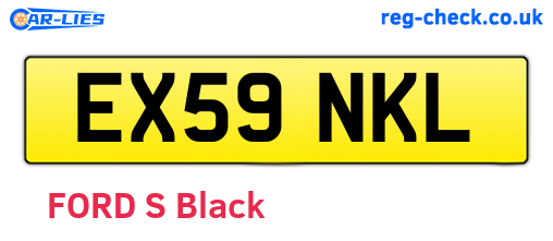 EX59NKL are the vehicle registration plates.