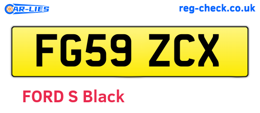 FG59ZCX are the vehicle registration plates.