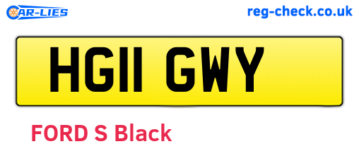 HG11GWY are the vehicle registration plates.