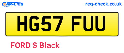 HG57FUU are the vehicle registration plates.