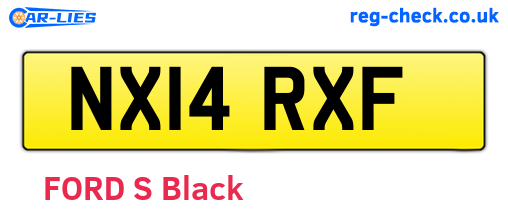 NX14RXF are the vehicle registration plates.