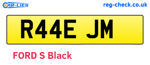 R44EJM are the vehicle registration plates.