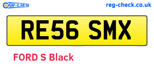 RE56SMX are the vehicle registration plates.