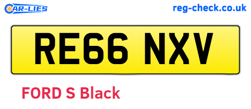 RE66NXV are the vehicle registration plates.