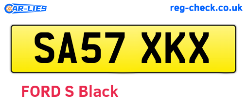 SA57XKX are the vehicle registration plates.