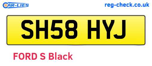 SH58HYJ are the vehicle registration plates.