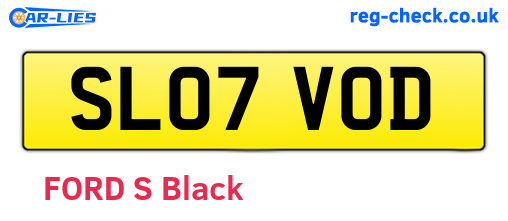 SL07VOD are the vehicle registration plates.