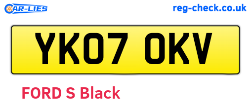 YK07OKV are the vehicle registration plates.