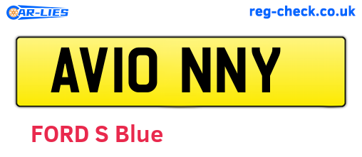 AV10NNY are the vehicle registration plates.