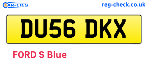 DU56DKX are the vehicle registration plates.