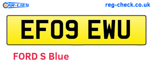 EF09EWU are the vehicle registration plates.