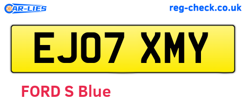 EJ07XMY are the vehicle registration plates.
