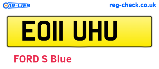 EO11UHU are the vehicle registration plates.