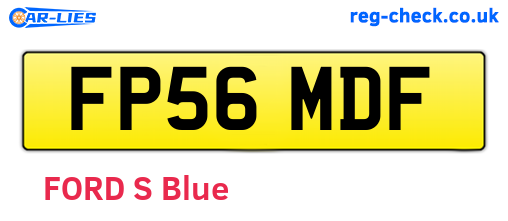 FP56MDF are the vehicle registration plates.