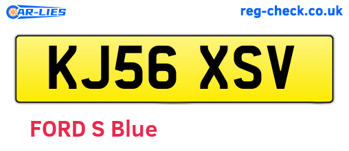 KJ56XSV are the vehicle registration plates.