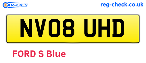 NV08UHD are the vehicle registration plates.