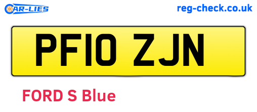 PF10ZJN are the vehicle registration plates.