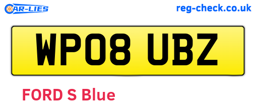 WP08UBZ are the vehicle registration plates.