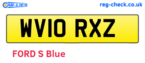 WV10RXZ are the vehicle registration plates.