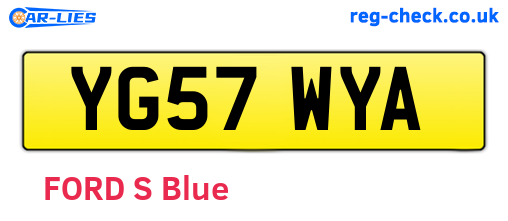 YG57WYA are the vehicle registration plates.