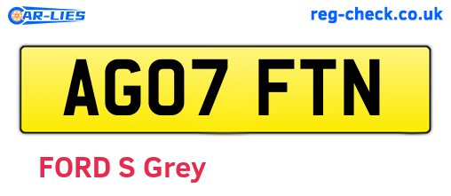 AG07FTN are the vehicle registration plates.