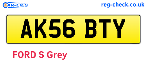 AK56BTY are the vehicle registration plates.