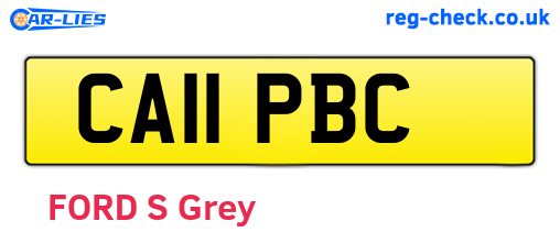 CA11PBC are the vehicle registration plates.