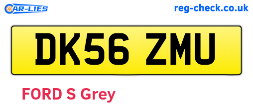 DK56ZMU are the vehicle registration plates.