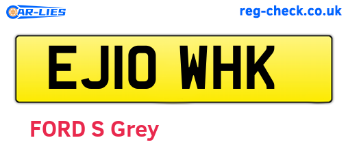 EJ10WHK are the vehicle registration plates.