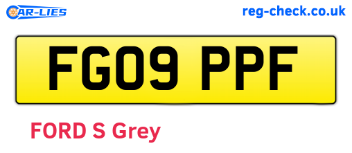 FG09PPF are the vehicle registration plates.