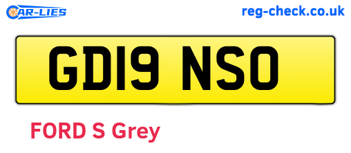 GD19NSO are the vehicle registration plates.