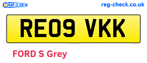 RE09VKK are the vehicle registration plates.