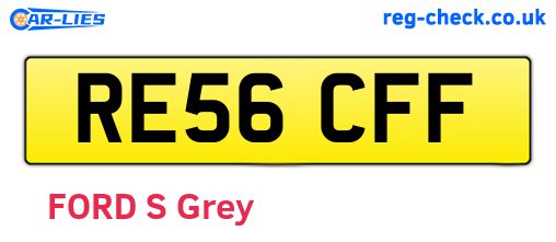 RE56CFF are the vehicle registration plates.