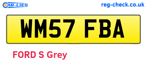 WM57FBA are the vehicle registration plates.