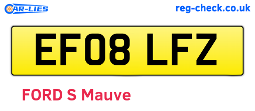 EF08LFZ are the vehicle registration plates.