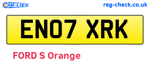 EN07XRK are the vehicle registration plates.