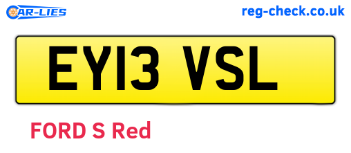 EY13VSL are the vehicle registration plates.