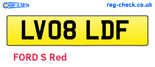 LV08LDF are the vehicle registration plates.