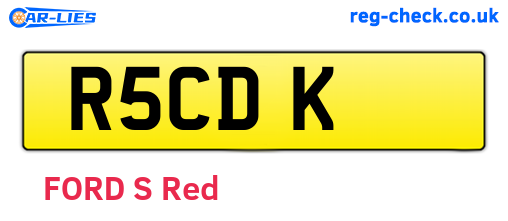 R5CDK are the vehicle registration plates.