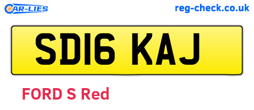 SD16KAJ are the vehicle registration plates.