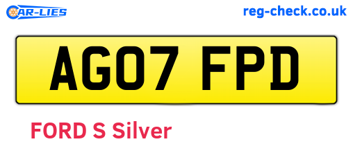 AG07FPD are the vehicle registration plates.