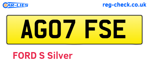 AG07FSE are the vehicle registration plates.