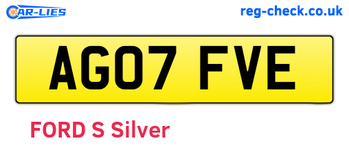 AG07FVE are the vehicle registration plates.